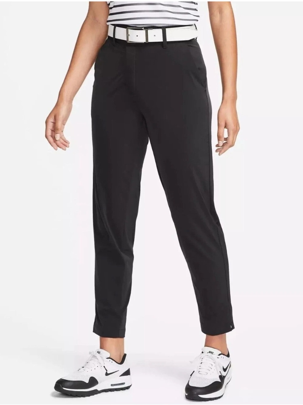 Nike Dri Fit Tour Golf Pants Womens Standard Fit Black FD5607-010 Size Large